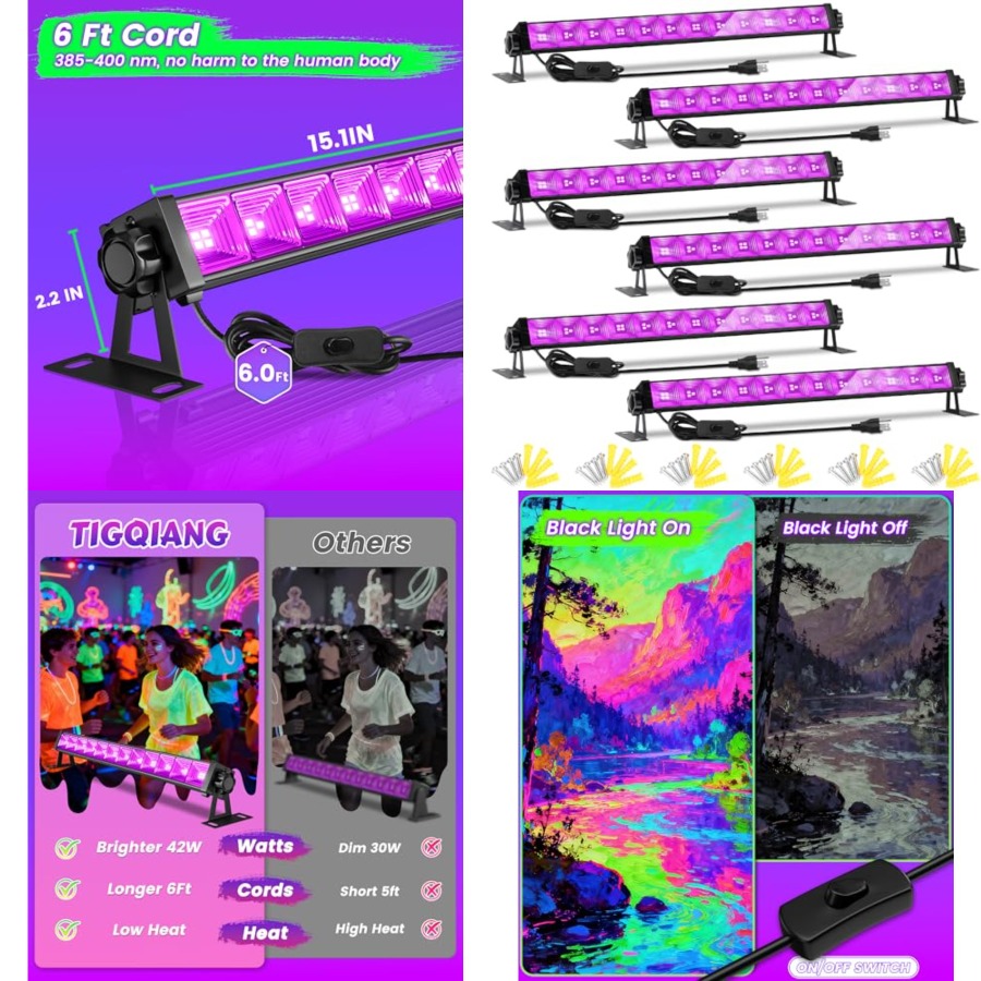 Party Supplies - Paquete de 4 barras de luz