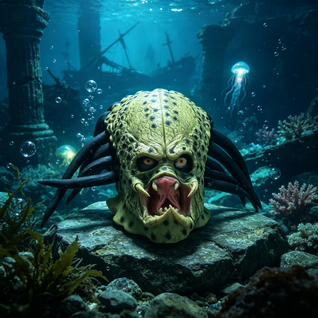 Latex Alien Mask Realistic - Máscara Realista de Depredador con Diseño
