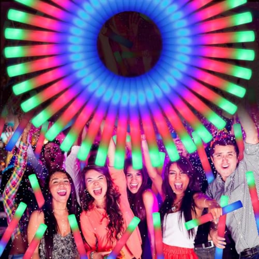 Flashing Led Foam Sticks Party - 70 varitas luminosas LED de espuma,