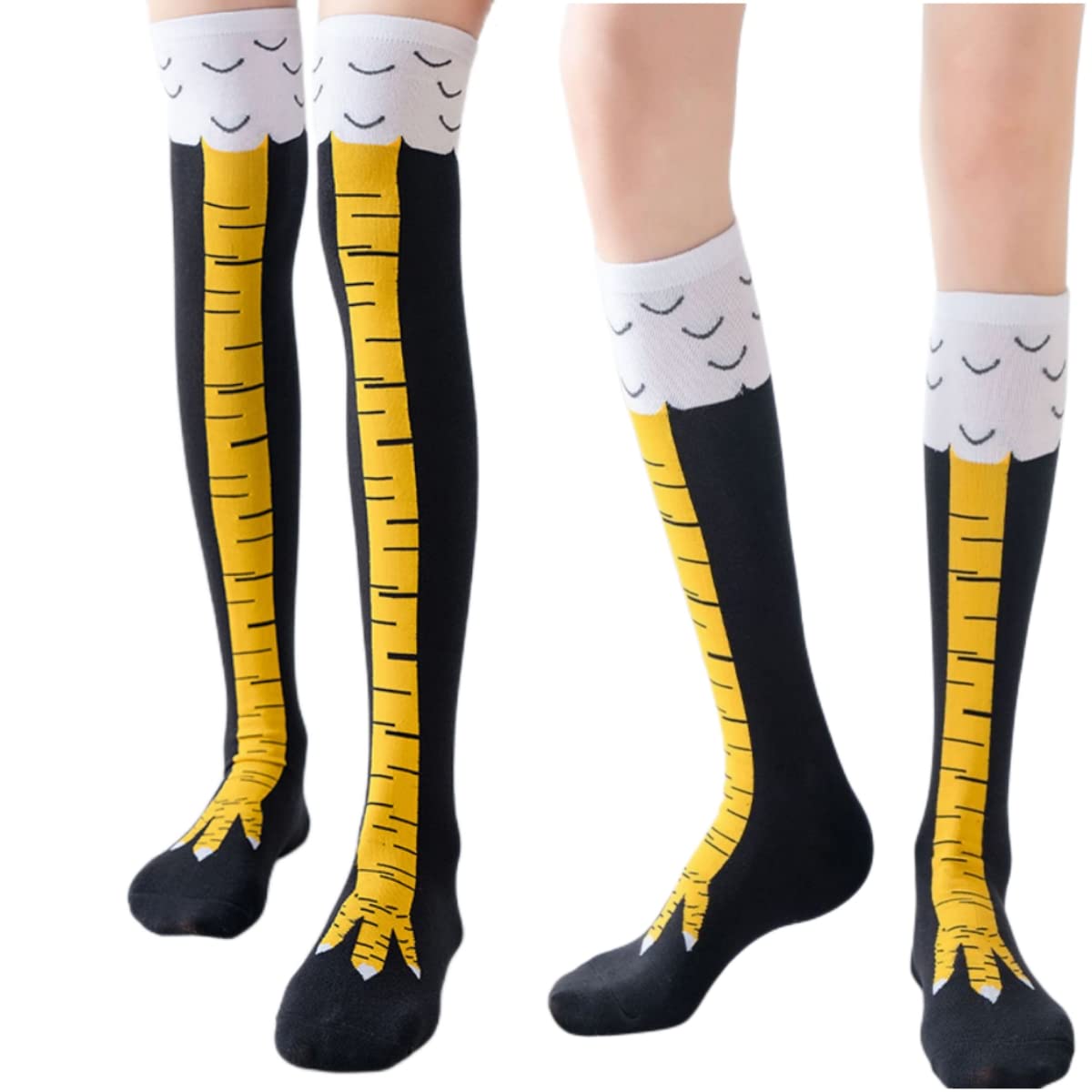 Funny Chicken Leg Socks - 1/2 pares de calcetines hasta la