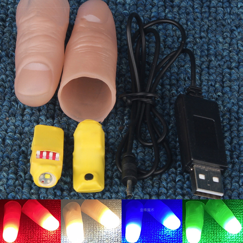 Thumb Tip Magic Trick Set - Juego de pares de luces profesionales