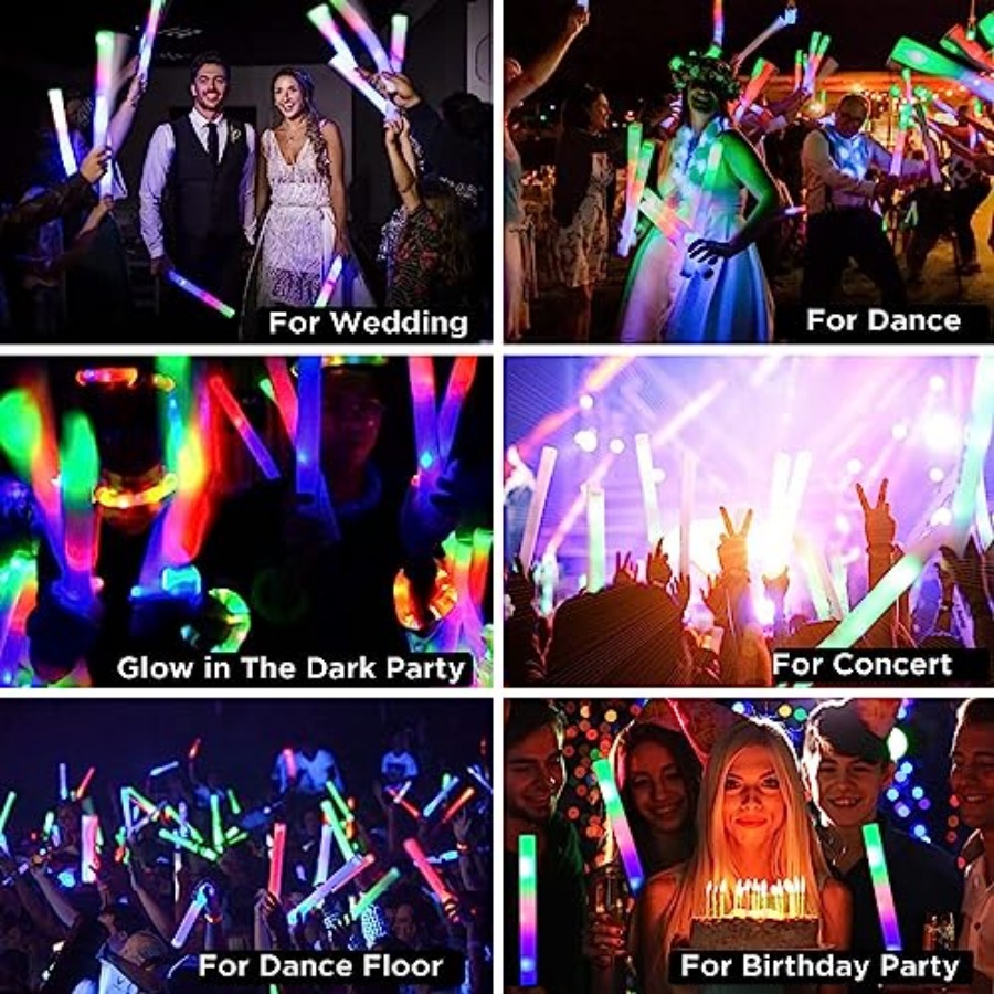 Paquete de Barras Luminosas de - Flashing Led Foam Sticks Party reseña y precio