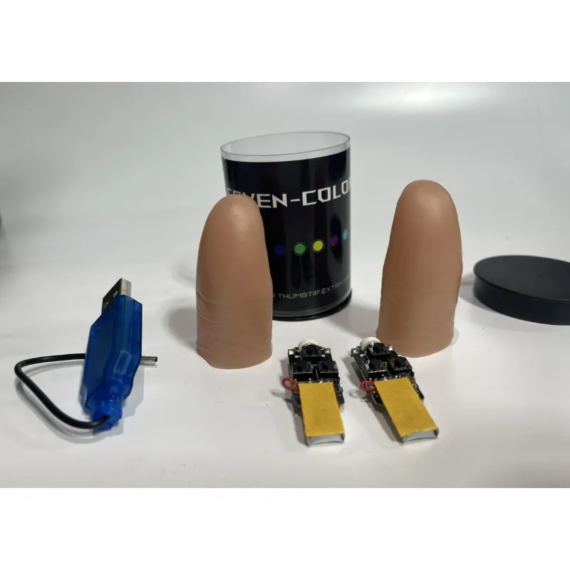 Luz LED de siete colores, punt - Thumb Tip Magic Trick Set reseña y precio