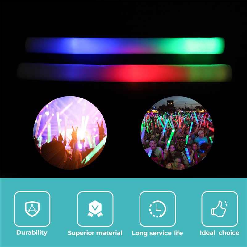 A68P-12 piezas de varitas de e - Flashing Led Foam Sticks Party reseña y precio