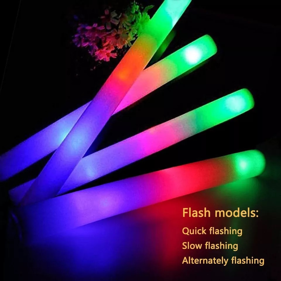 Paquete de 100 Barras Luminosa - Flashing Led Foam Sticks Party reseña y precio