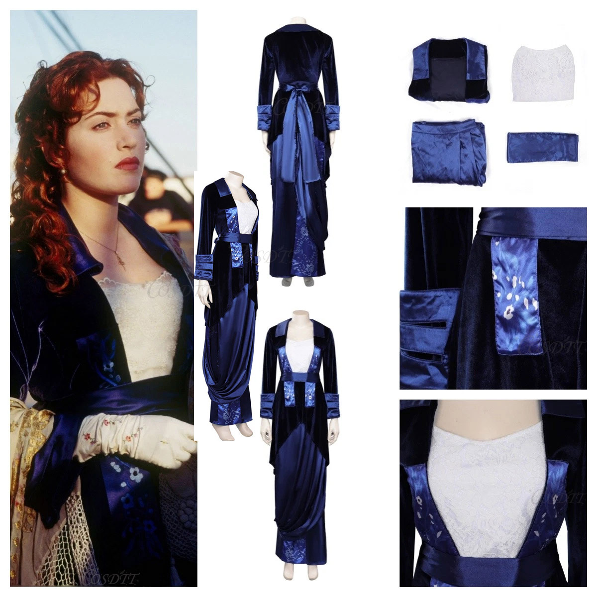 Disfraz de Ruth DeWitt Bukater - Medieval Renaissance Dress Women reseña y precio