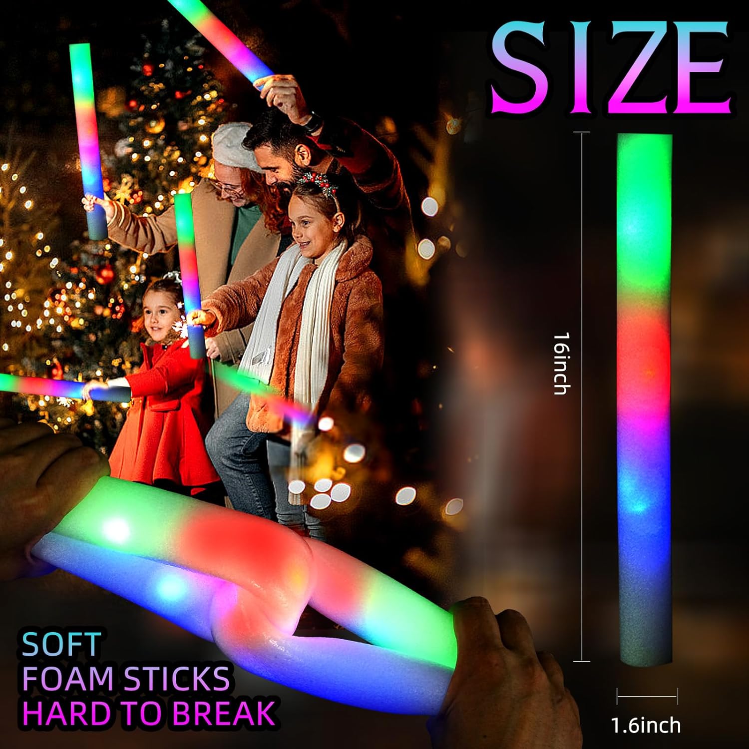 30 Uds. De barras luminosas de - Flashing Led Foam Sticks Party reseña y precio