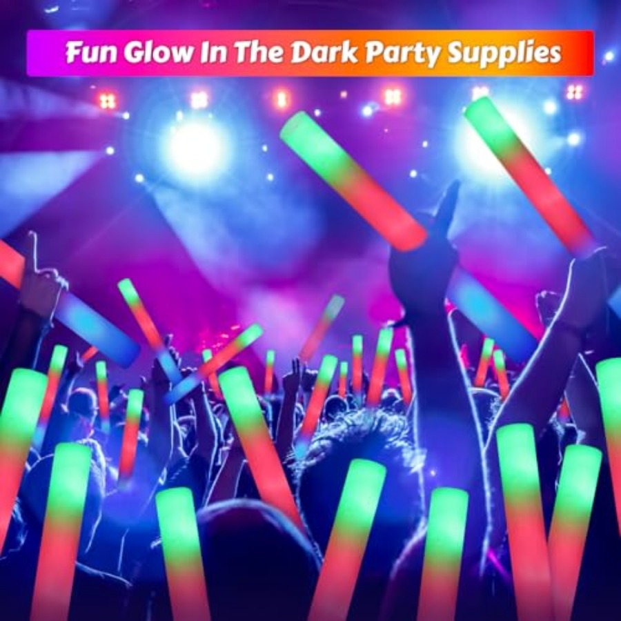 70 varitas luminosas LED de es - Flashing Led Foam Sticks Party reseña y precio
