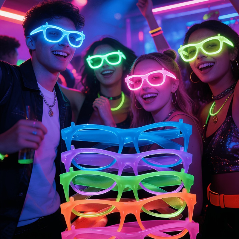 2/12 piezas de gafas de neón q - Glow In The Dark Party Glasses reseña y precio