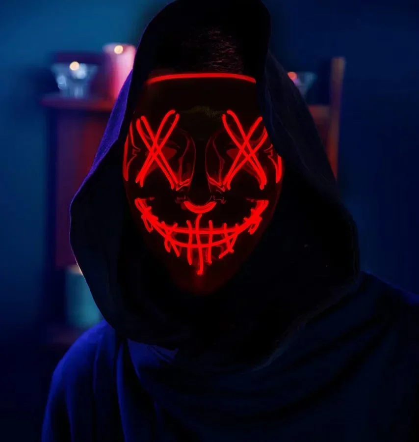 Máscara de purificación de neó - Led Purge Mask Halloween reseña y precio