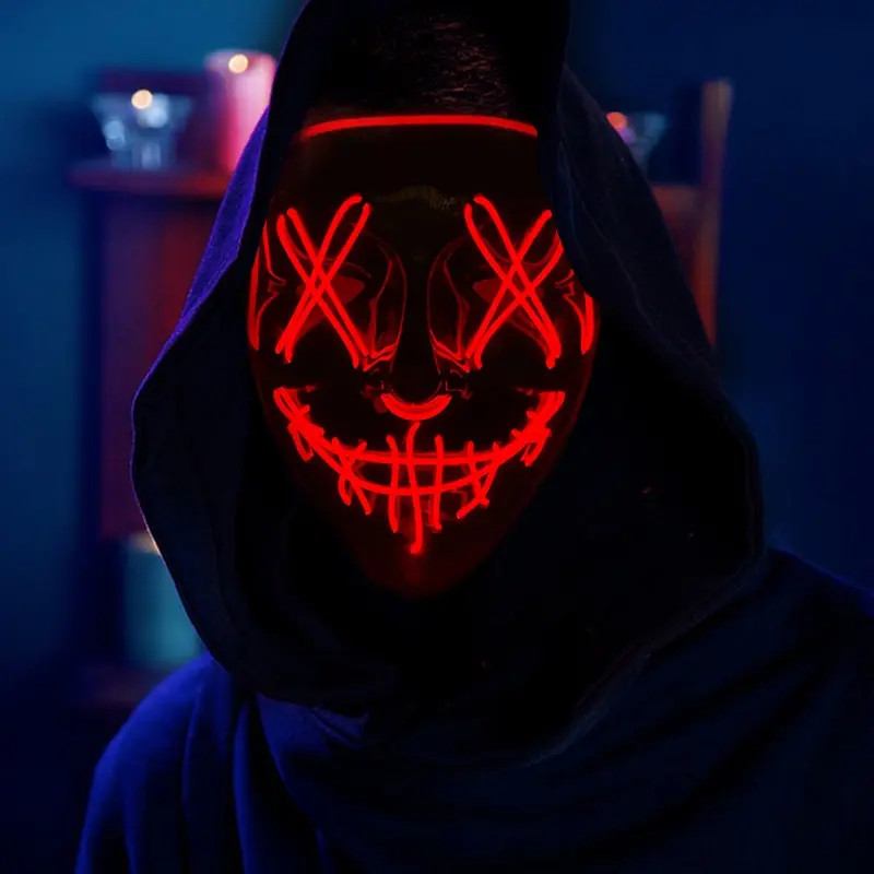 Mascarilla facial de purga con - Led Purge Mask Halloween reseña y precio