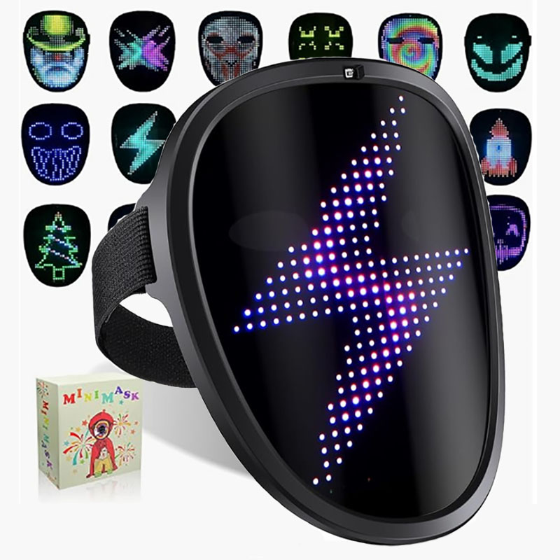 Máscara LED con detección de g - Led Purge Mask Halloween reseña y precio