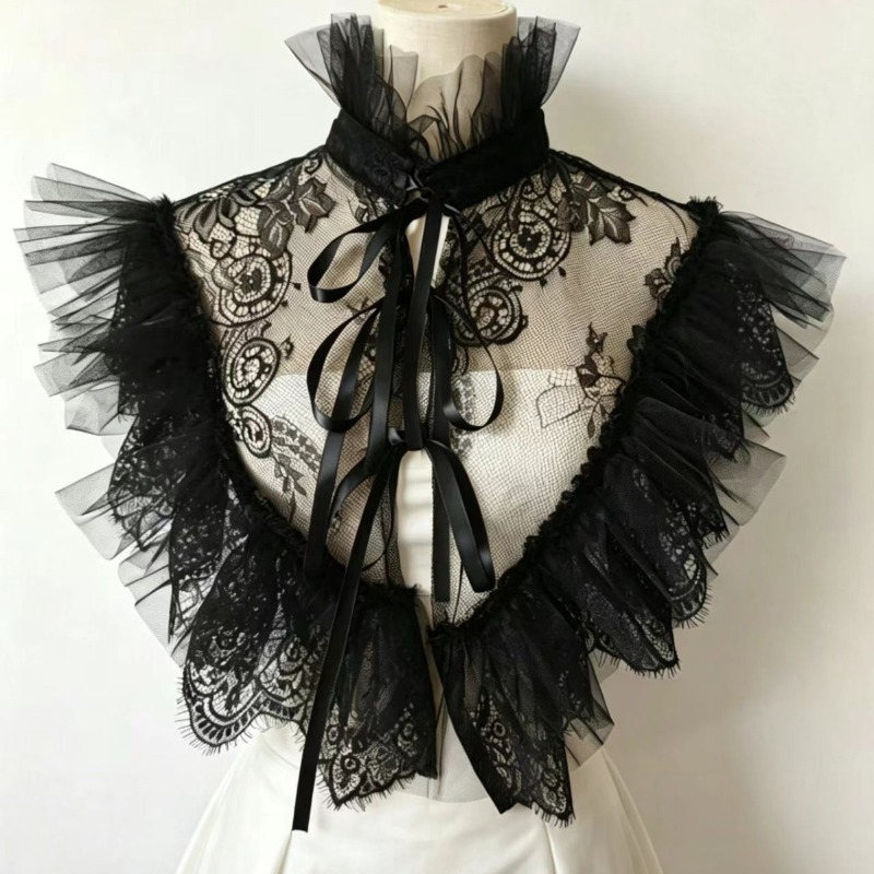 Cuello Falso de Encaje y Tul E - Costumes reseña y precio