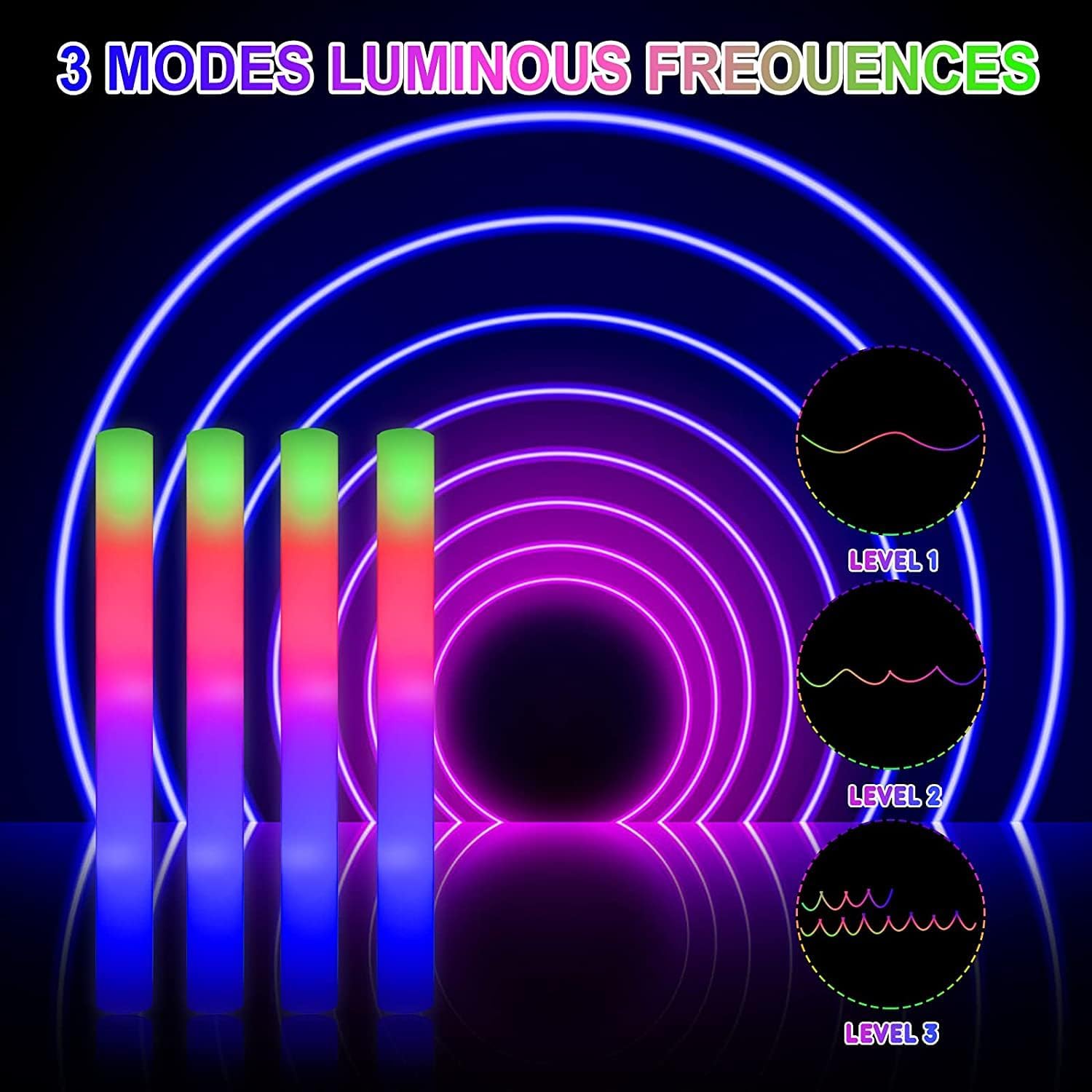 102 Uds. Varillas de espuma LE - Flashing Led Foam Sticks Party reseña y precio