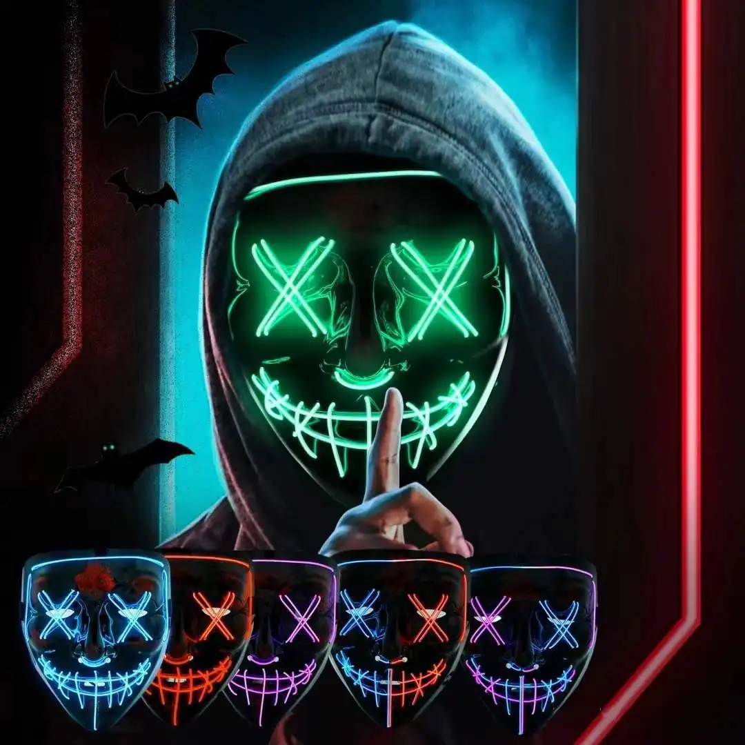 Máscara Led Halloween Carnaval - Led Purge Mask Halloween reseña y precio