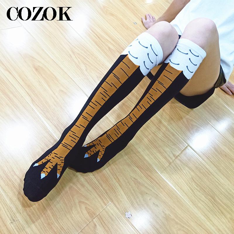 Calcetines hasta la rodilla pa - Funny Chicken Leg Socks reseña y precio